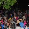 Crowds gather for the Torchlight Procession